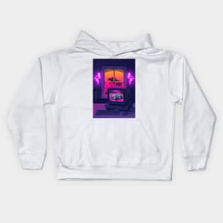 Sunset palms 90s Kids Hoodie